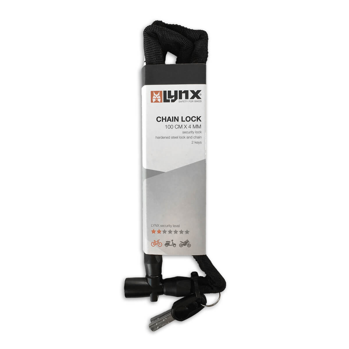 410200 LYNX Kettenschloss 100 cm x 4 mm