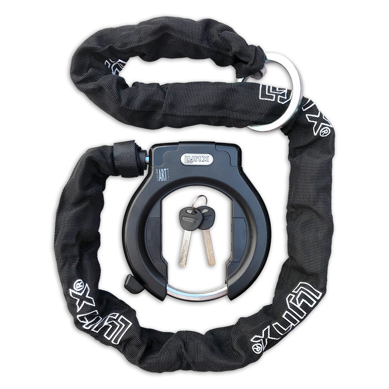 410760.CH120 LYNX Rahmenschloss mit Kette Lazo ART 2 120 cm x 8.3 mm