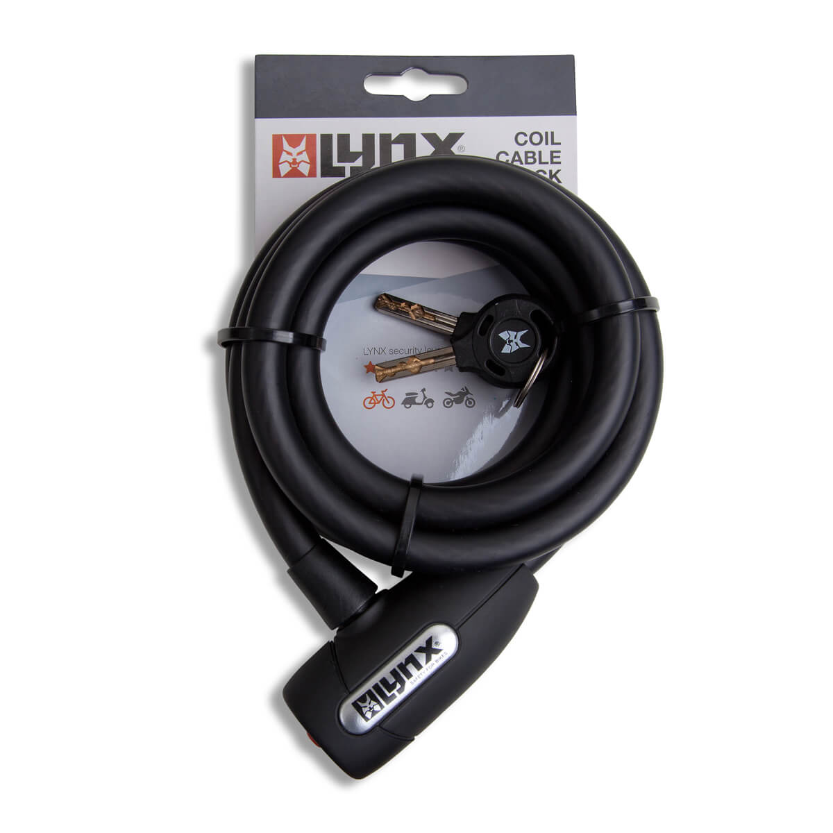 410075 LYNX Spiralkabelschloss 180 cm x 12 mm