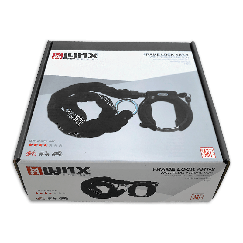 410760.CH120 LYNX Rahmenschloss mit Kette Lazo ART 2 120 cm x 8.3 mm