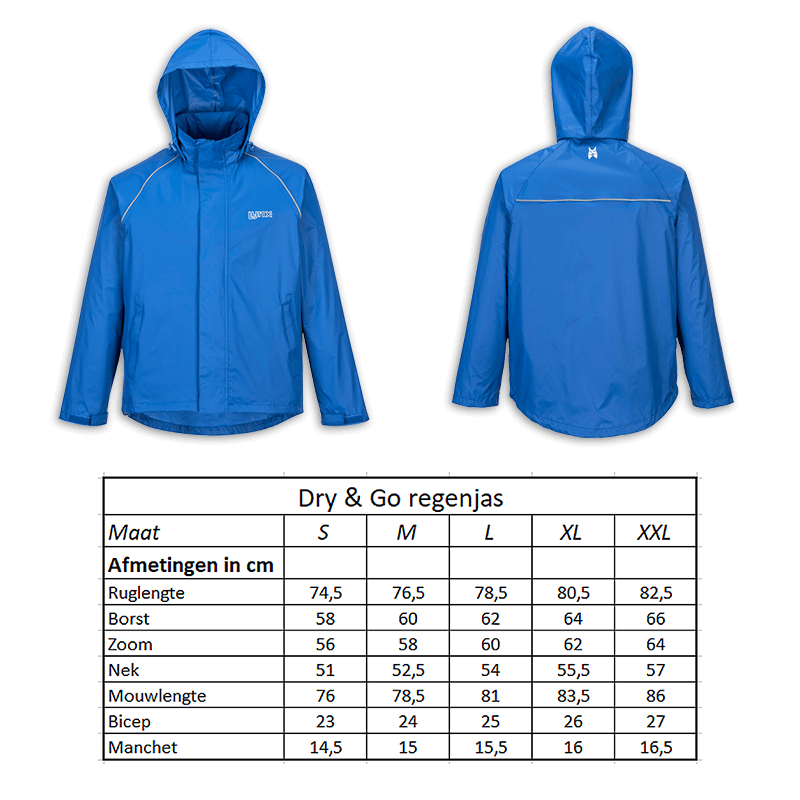 610915.50.XXL LYNX Regenjacke Dry & Go Größe XXL 82.5 x 66 x 64 cm