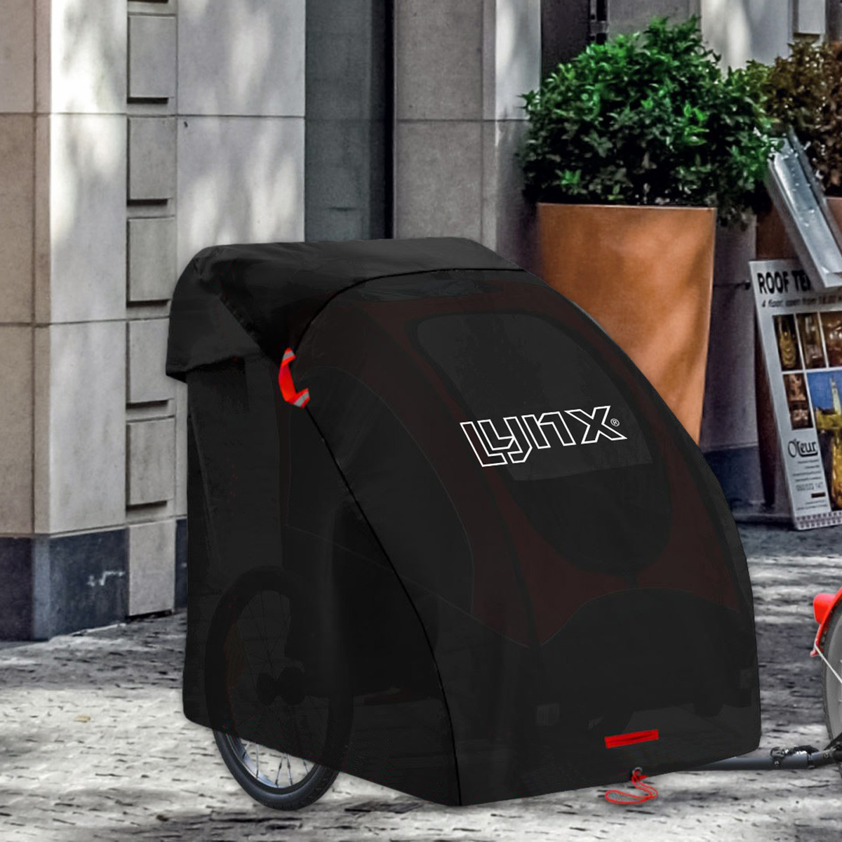 440709.BLA LYNX Fahrradanhänger Abdeckhaube / Schutzhülle 98 x 90 x 98 cm