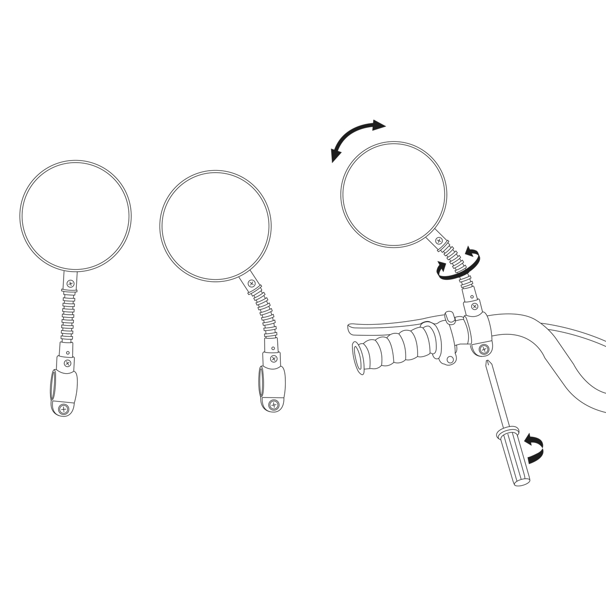 421100 LYNX Fahrradspiegel <-> 80 mm